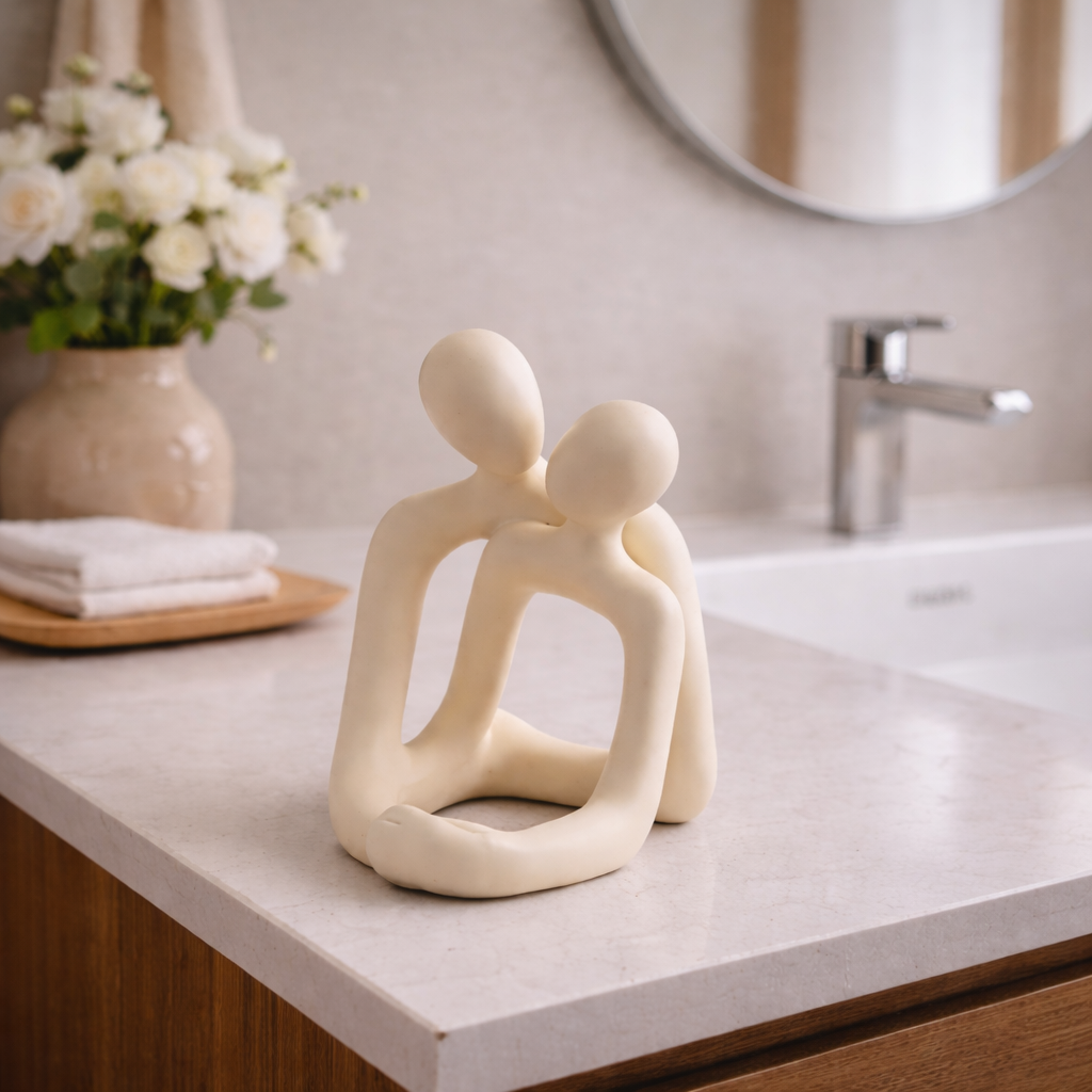 Dans la salle de bain