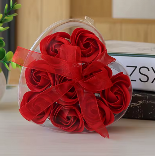 Coffret 9 Roses Savon Parfumées – Fleurs Décoratives de Bain – Idée Cadeau Saint-Valentin & Anniversaire